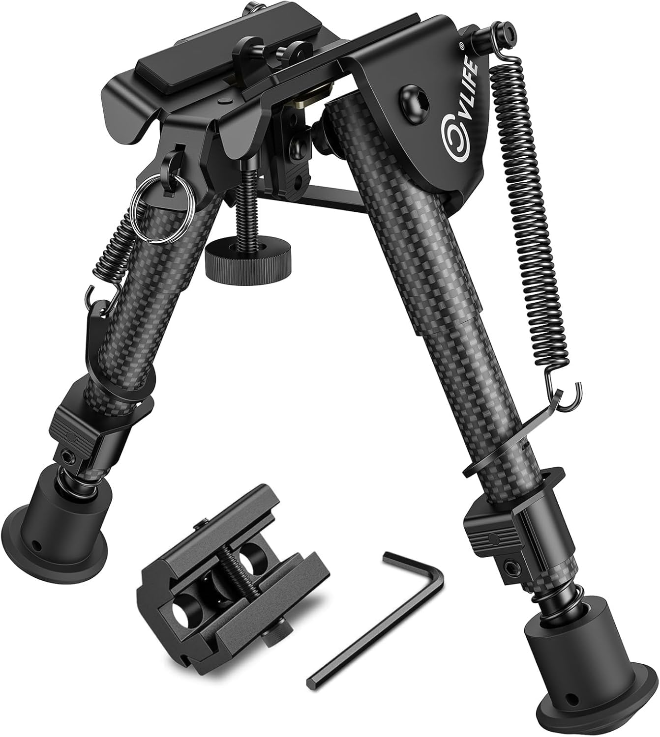 CVLIFE Bipod, Carbon Fiber Bipod for Rifle with Picatinny Adapter 6-9 Inches Bipod