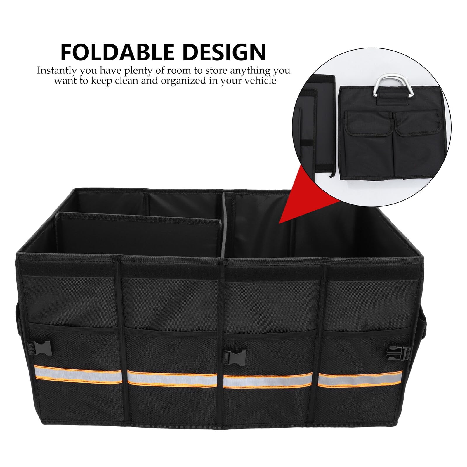 VALICLUD Organizer per Bagagliaio Auto Scomparti in Oxford Nero