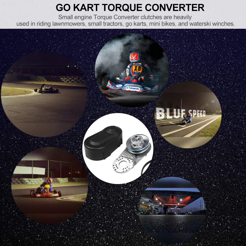 Kit de Embrague Completo con Convertidor de Par, Repuesto para Cortacéspedes, Tractores Pequeños, Gokarts y Mini Motocicletas
