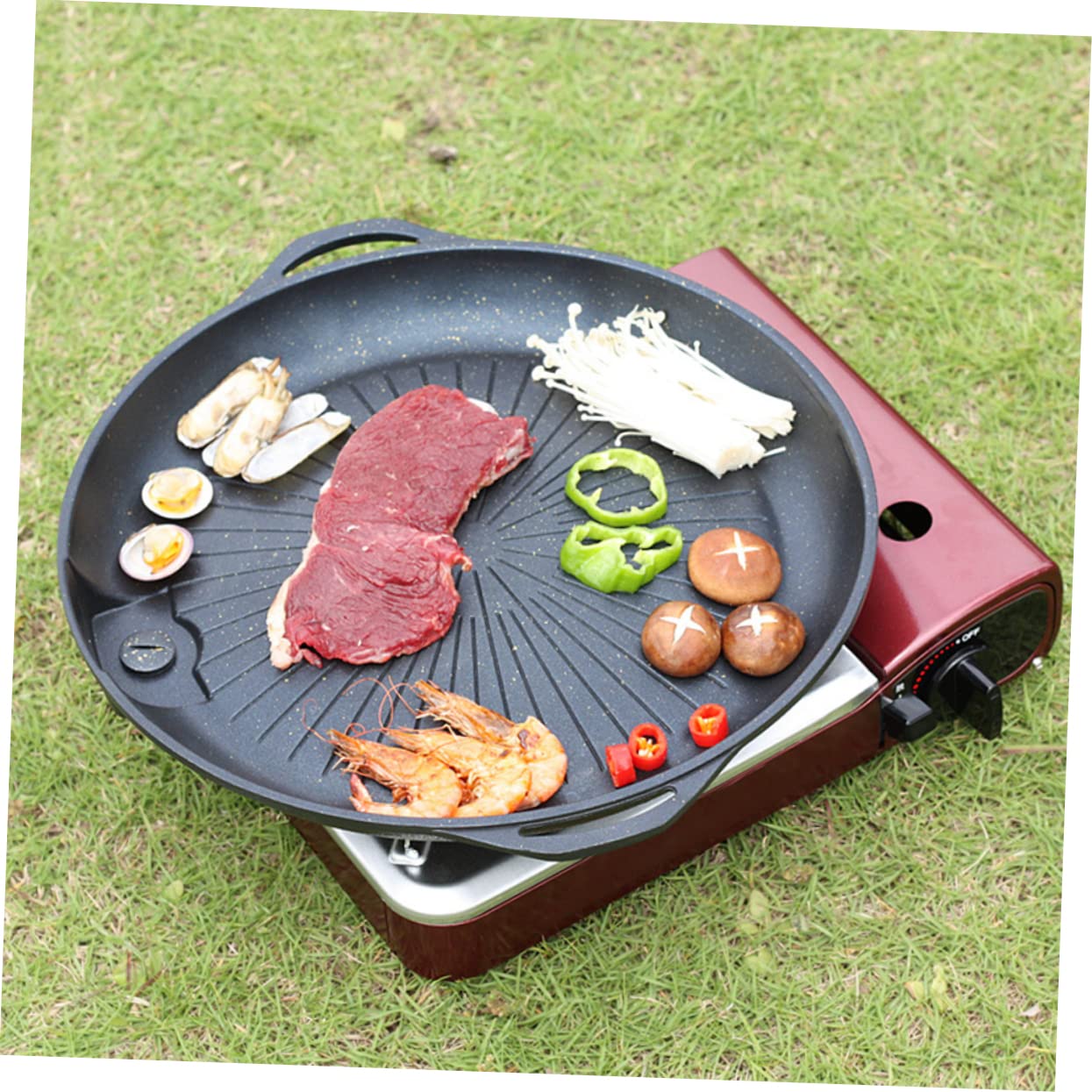 Toddmomy Accesorios para Asar Wok Accesorios para Barbacoa Al Aire Sartén Parrilla De Barbacoa Placa Antiadherente para Barbacoa Herramienta para Asar Al Aire Herramienta