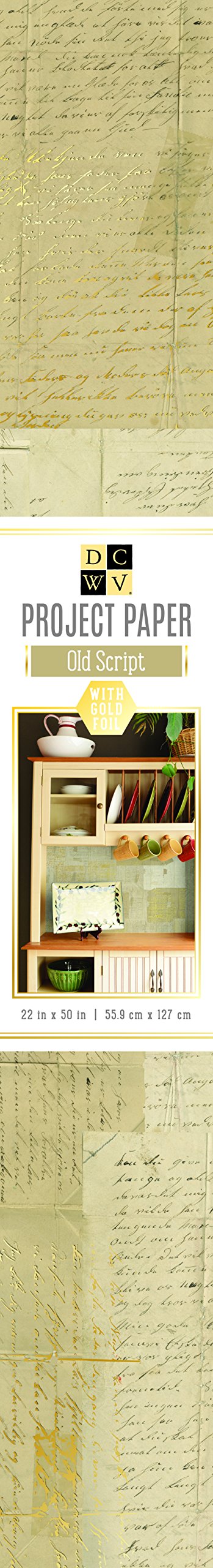 American Crafts Dcwv Support pour Rouleau de Papier : Vieux Script