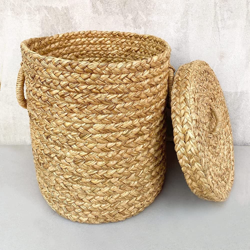 See full amazon price history chart for Gleckn Jute Golden Grass Braided Natural Laundry Basket With Lid (12" D, 14" H), 40 Litres Gleckn Jute Golden Grass Braided Natural Laundry Basket With Lid (12" D, 14" H), 40 Litres (B0CQGKV73N) Amazon Price History, Amazon Price Tracker