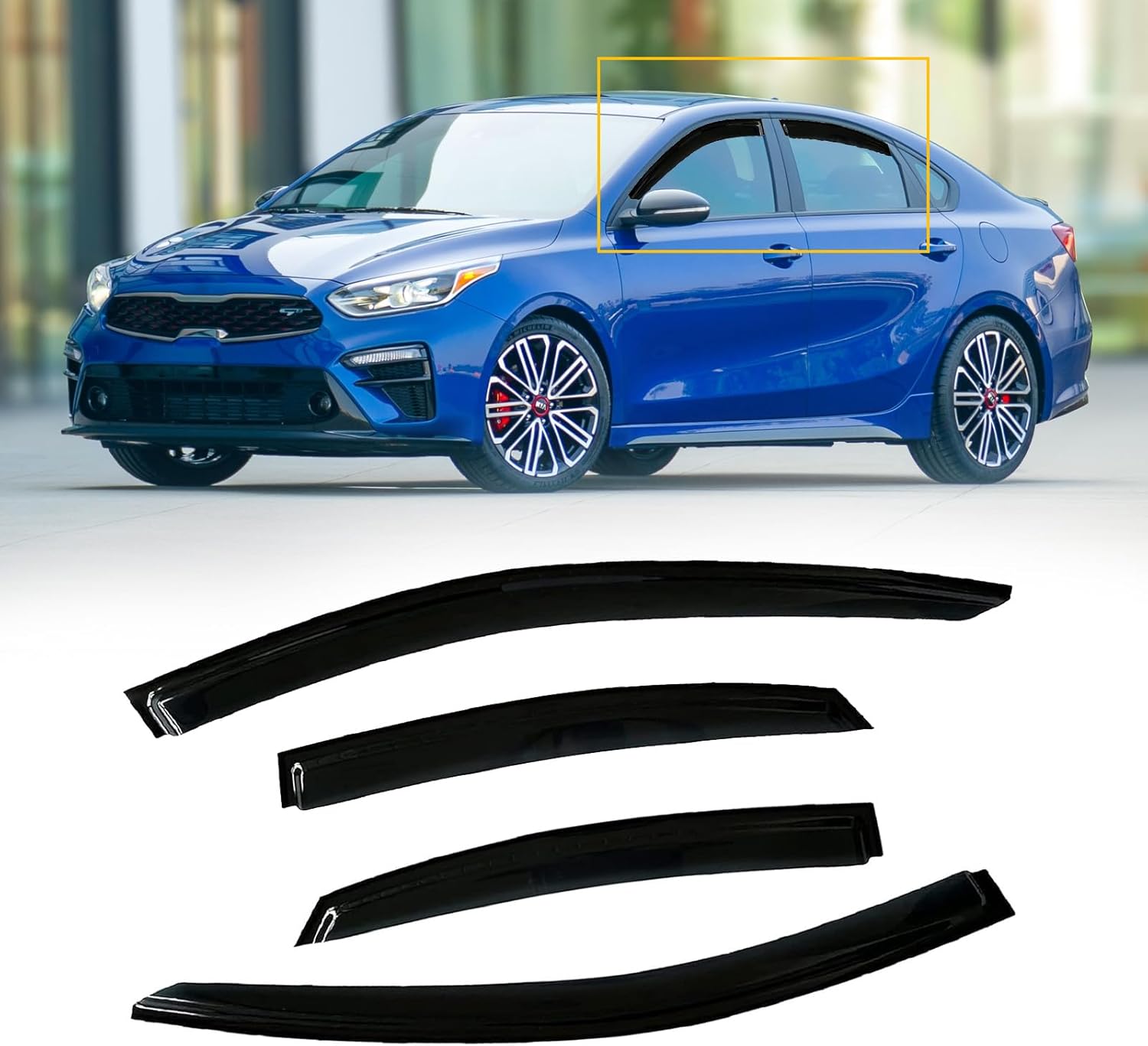 CMVT Auto Window Visors for Kia Forte 20192024, Rain