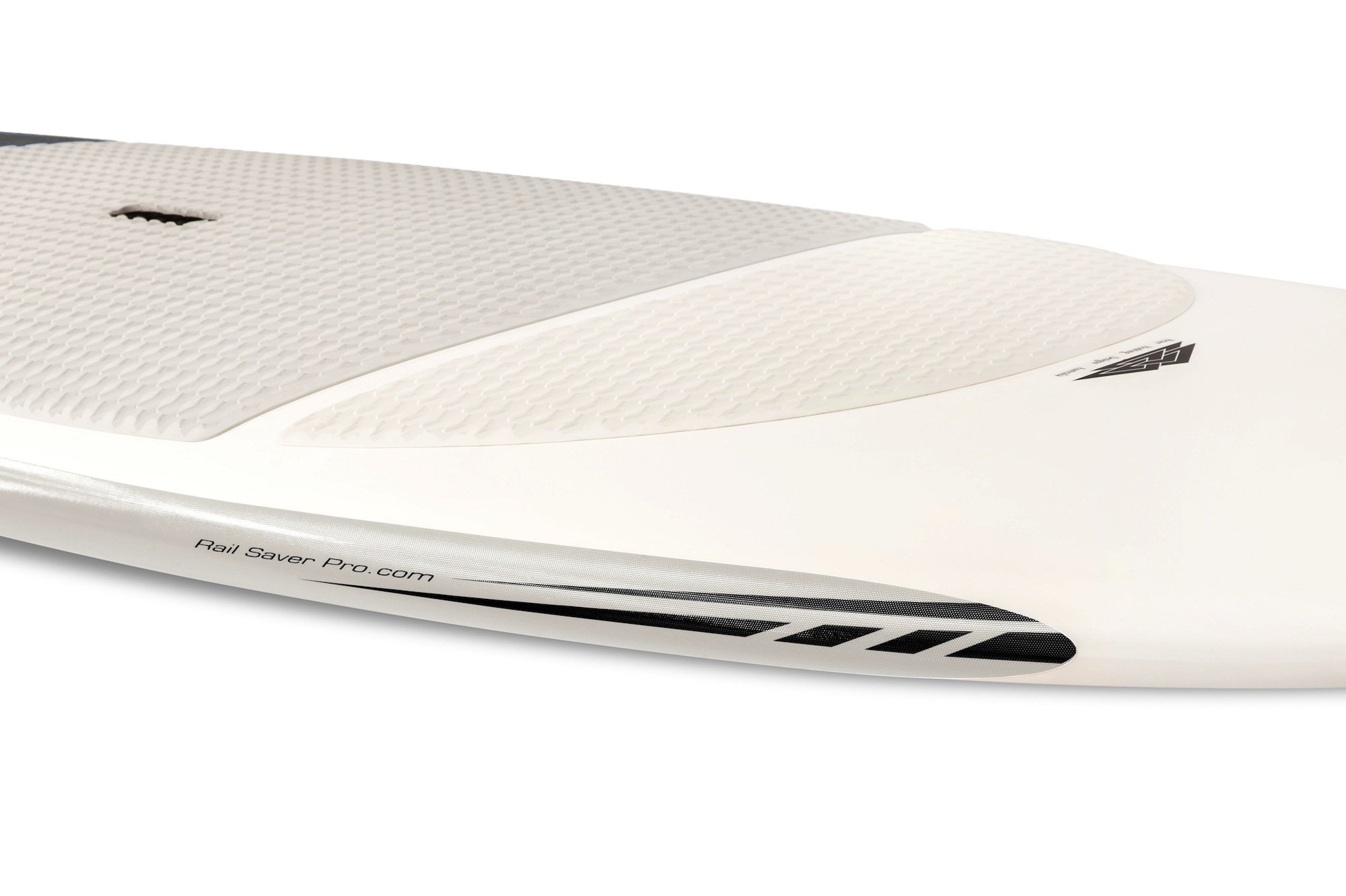 Northshore RSPro Stripes SUP Rail Savers - Stand Up Paddle Board Protection (White/Black)