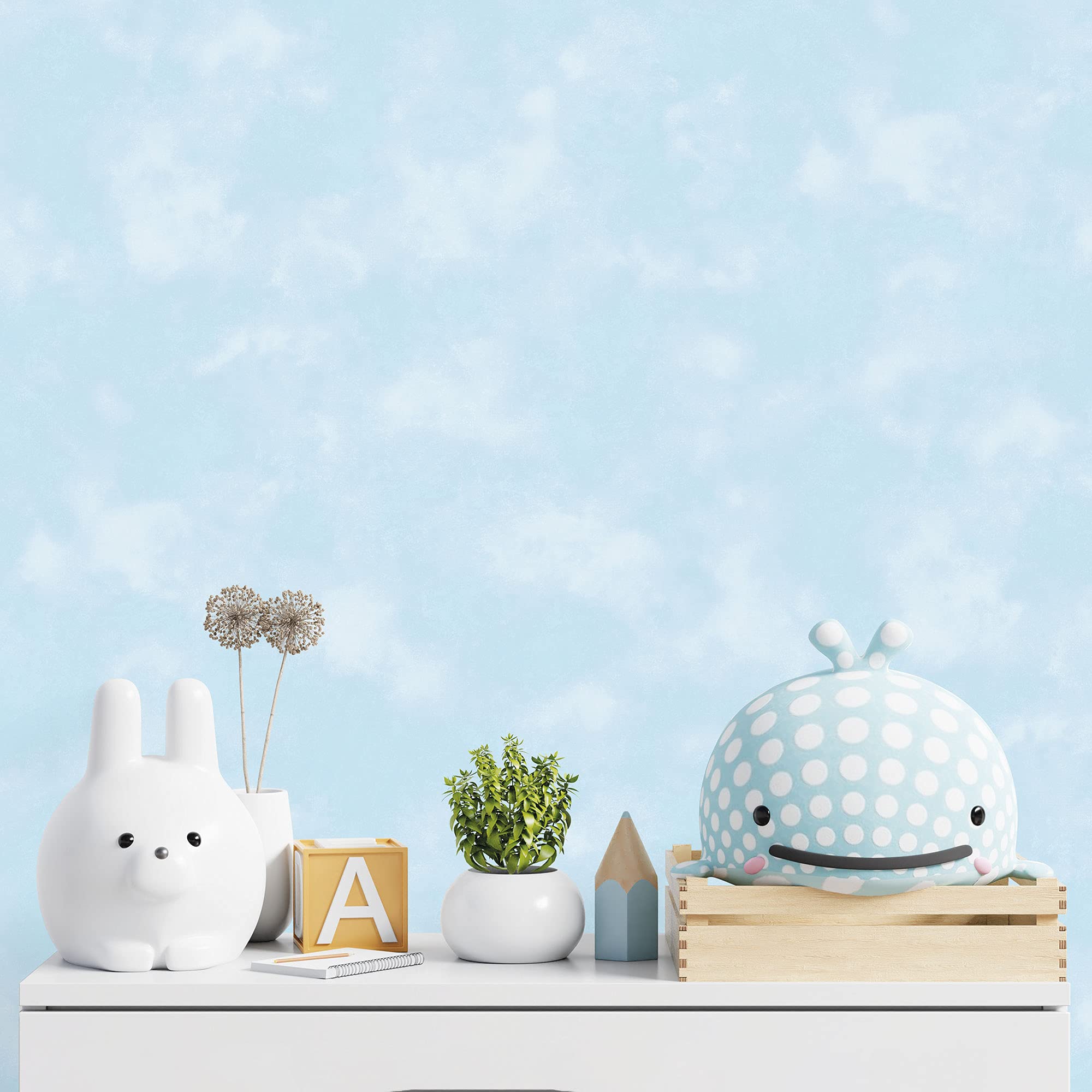 G78351 - Tiny Tots 2 Baby Texture Blue Glitter Galerie Wallpaper