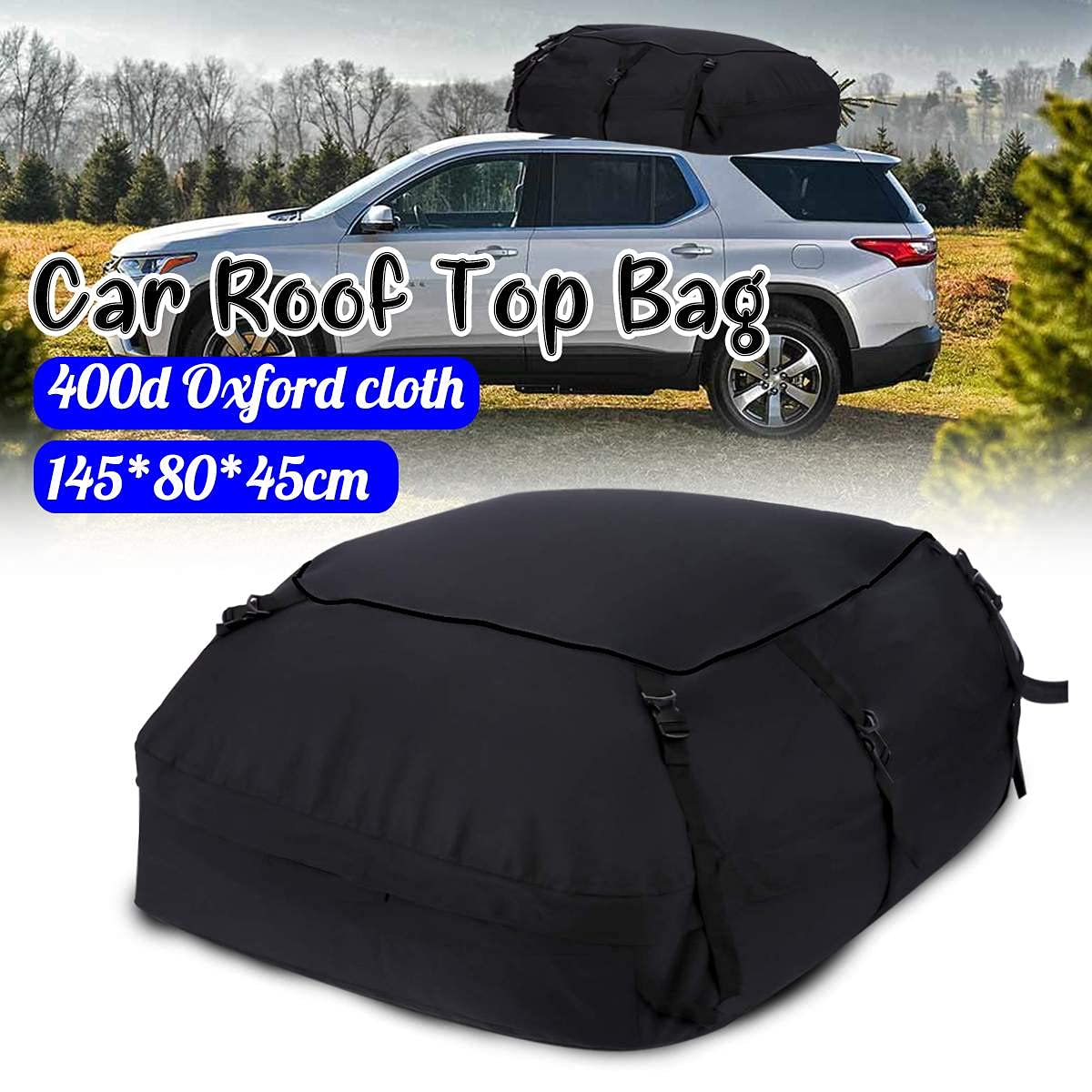 Box Auto 145x80x45cm Universal Car Roof Top Bag Tetto Borsa Rack Cargo Carrier Deposito bagagli viaggio impermeabile SUV. Van for auto