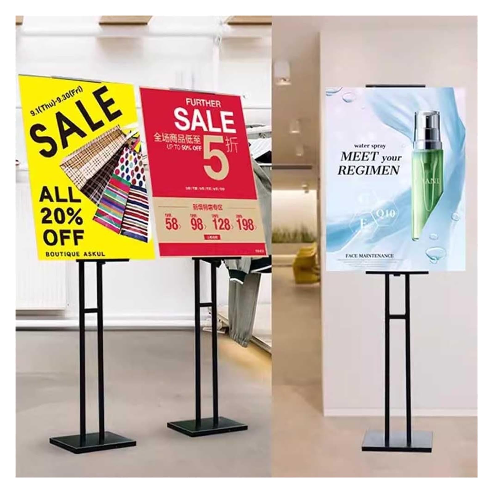 Soporte Para Carteles Inclinable, Soporte Para Carteles Ajustable, Soporte Para Carteles Publicitarios, Soporte De Exhibición Para Carteles De Bodas, Guías De Compras, Vallas Publicitarias, Reuniones