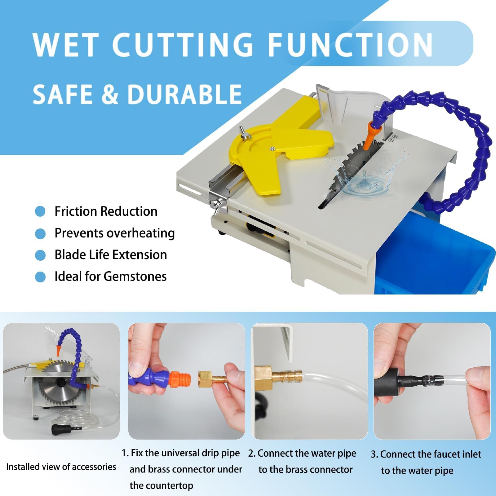 Lapidarna szlifierka do kamienia Polerka, mini piła stołowa 750 W z elastycznym wałem, zmienna prędkość 800-10000 obr./min Polerka do biżuterii dla majsterkowiczów i obróbki kamieni szlachetnych