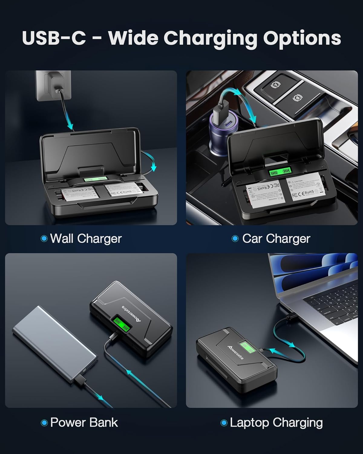 2-Pack NP-BG1/NP-FG1 Battery with Dual Charger for Sony Cybershot DSC-HX5V, DSC-HX9V, DSC-W30, DSC-W35, DSC-W50, DSC-W55, DSC-W70, DSC-W80, DSC-W290, DSC-H10, H20, H50, H55, H70, H90 - Image 8