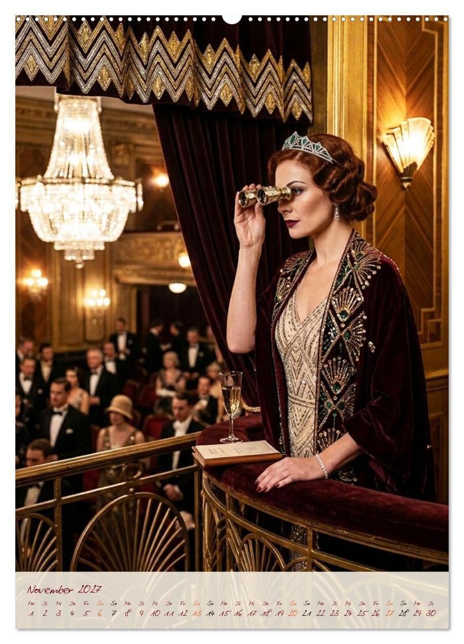 Auftakt der Moderne. Die Ästhetik des Art Déko (Wandkalender 2027 DIN A2 hoch), CALVENDO Monatskalender: Ein Jahr voller Glamour: Erleben Sie die ... Art-Déco-Motiven mit edlen Goldakzenten.