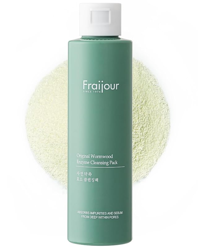 Fraijour Wormwood Enzyme Cleansing Pack – Limpador facial em pó com enzimas de mamão, 80 g