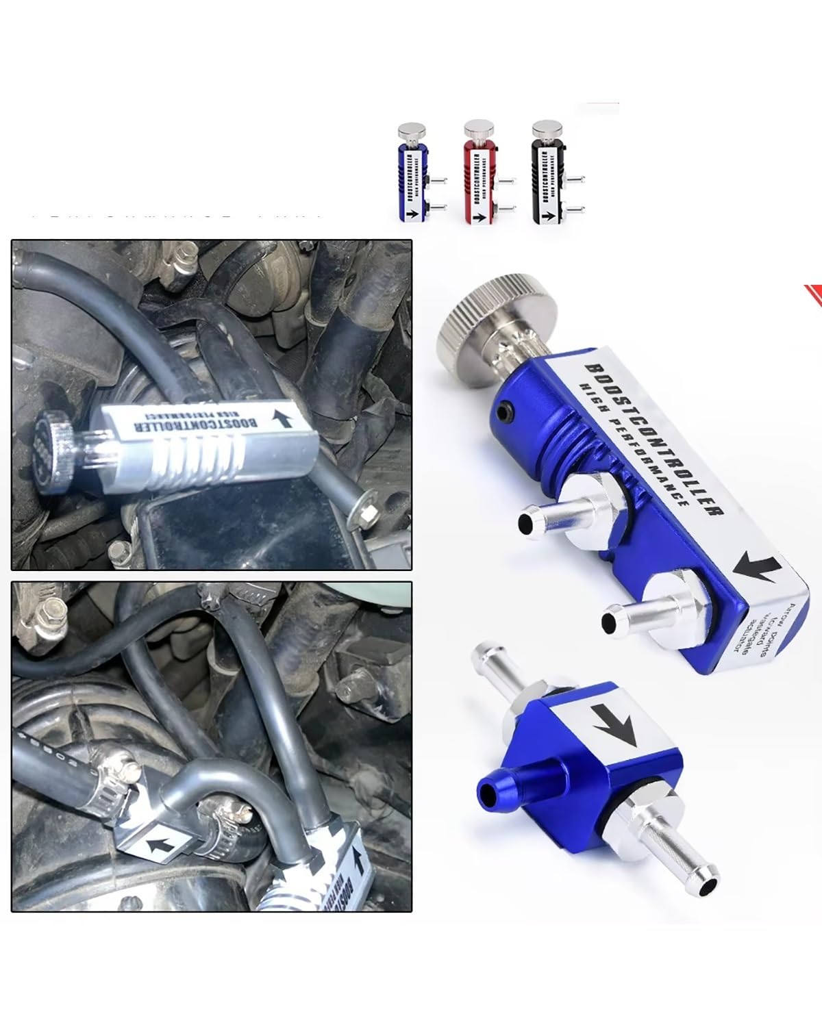 Contrôleur Manuel De Boost (wastegate) Pour Turbo - Valve De Pression Réglable 30 PSI, En Alliage D'aluminium - 14