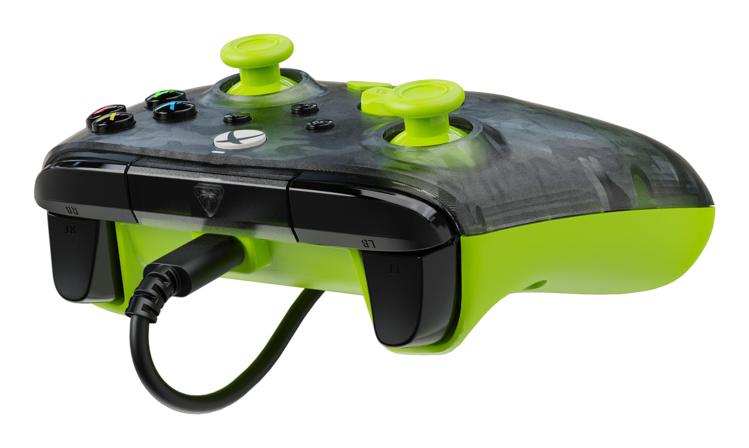 Turtle Beach Rematch Core Ghost Camo noir/jaune - Manette de jeu filaire - Licence Xbox Series XS, Xbox One et PC - touches audio, moteurs de vibration et gâchettes d'impulsion, câble de 3 m