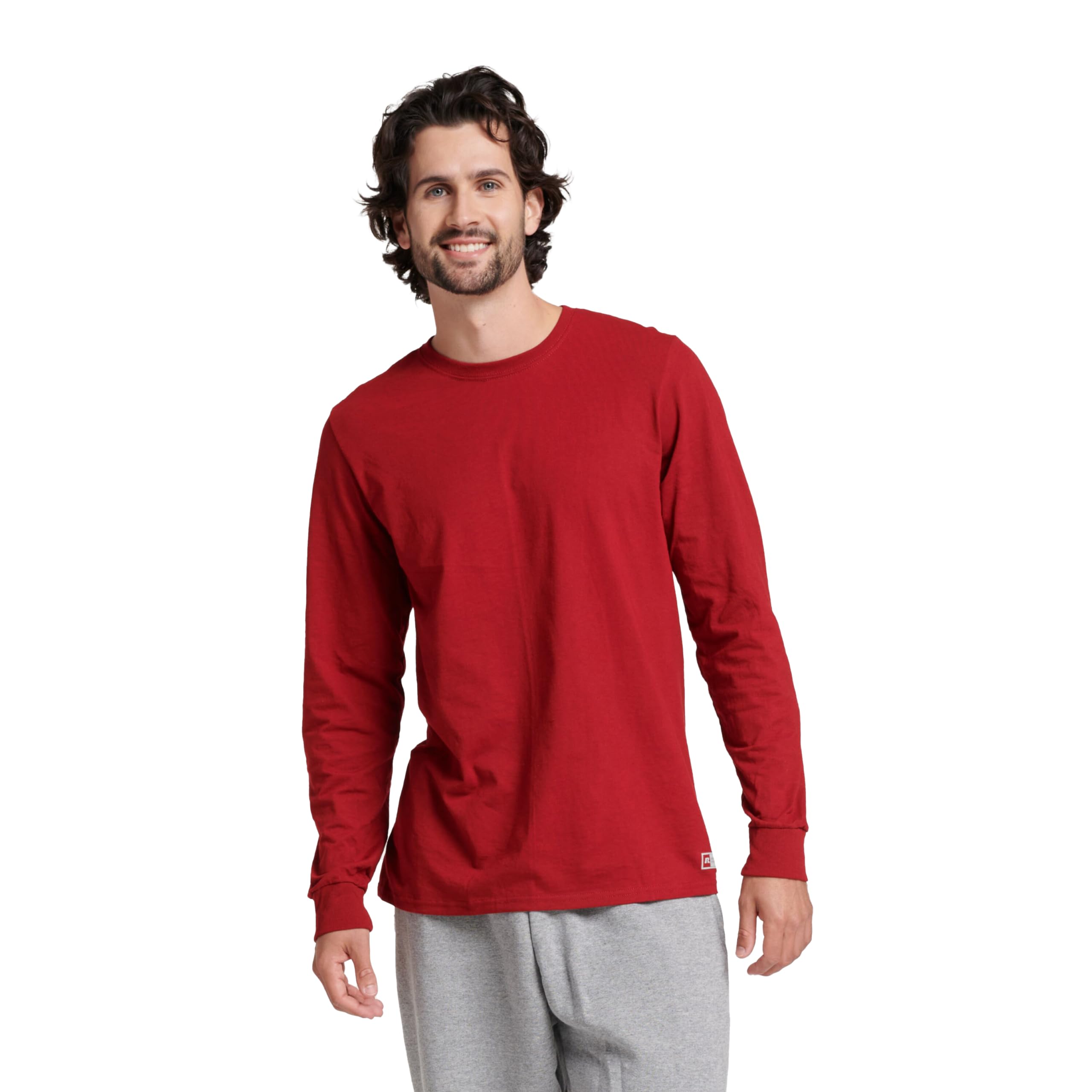mens Essenital Men's Long Sleeve Tee T-Shirt