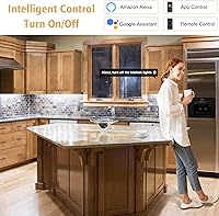 Vista 8 de Kit de luces LED para debajo del gabinete, tira regulable inteligente LED regulable, barra conectable de 24 V, luces LED de mostrador para despensa