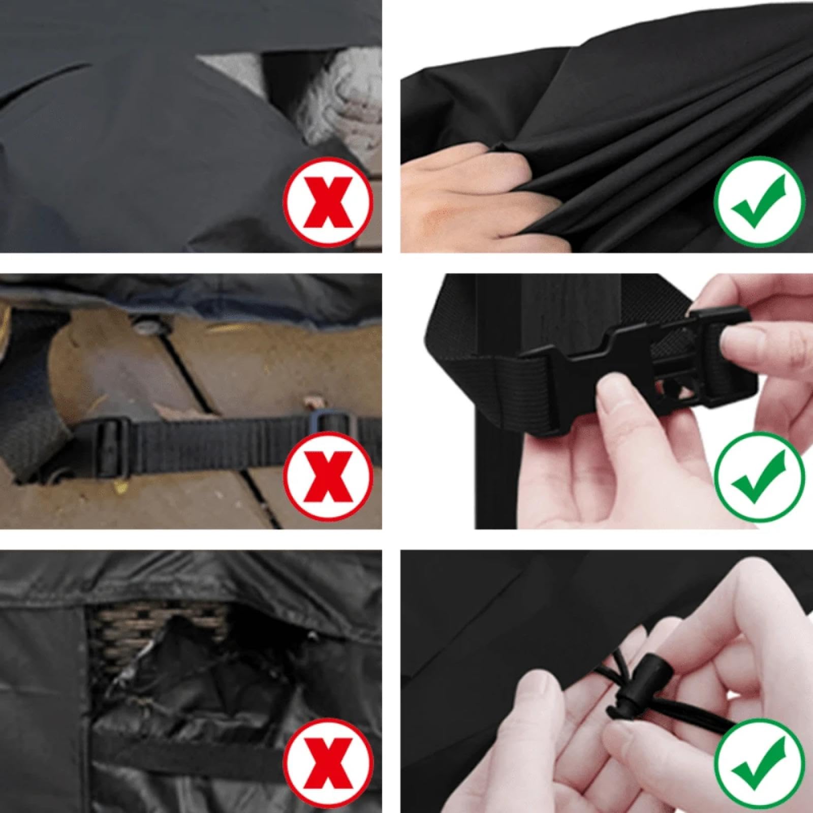 HeavyDu 420D - Funda impermeable de piel de buey para jardín, 420 x 360 x 80 cm, resistente al invierno, protección contra rayos UV, protector para mesa y toldo, para balcón