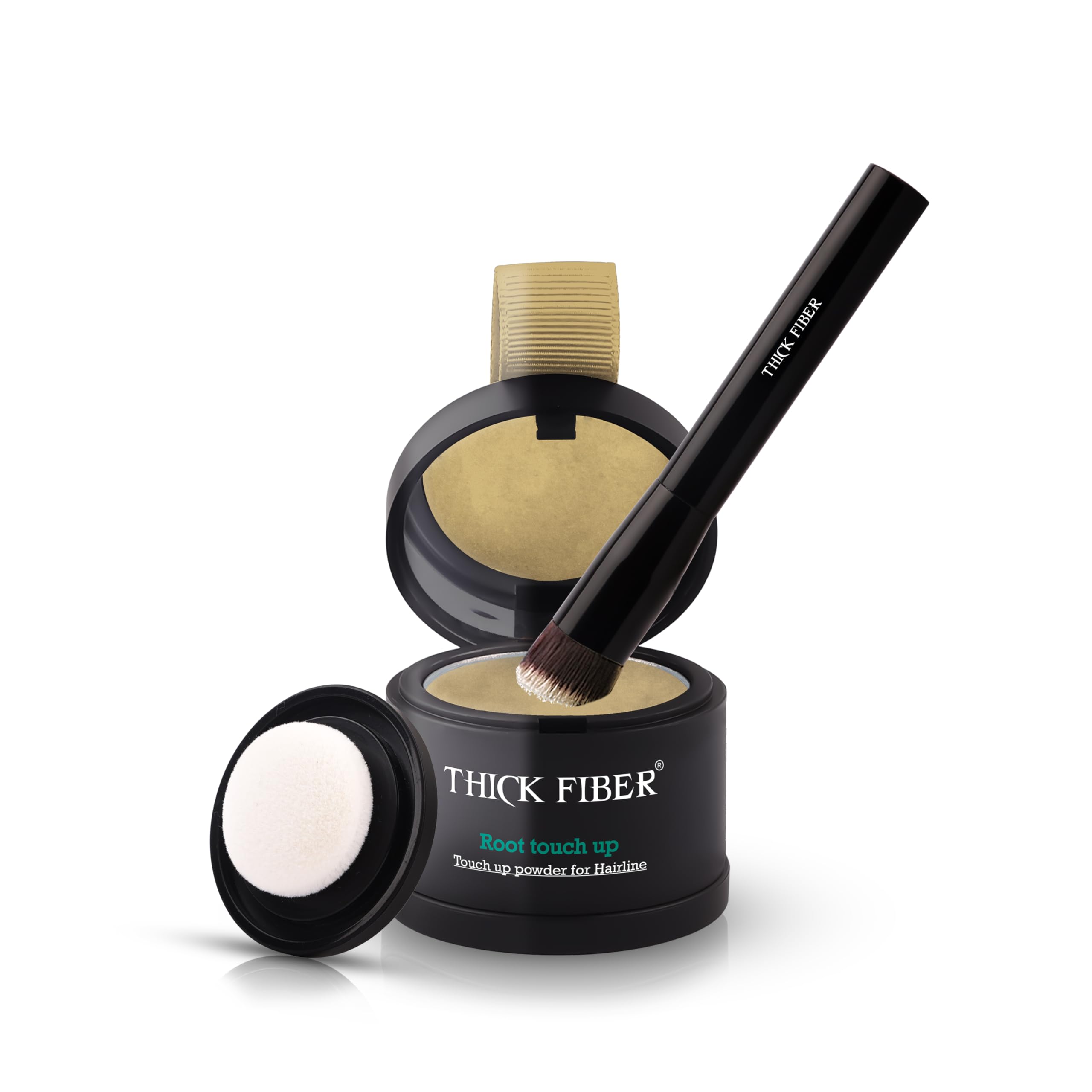 Root Touch Up & Hairline Powder with Brush 4g – Covers Grey Roots & Thinning Hair – Sweat & Water Resistant – Hair Concealer for Bald Spots & Fill-In (Medium Blonde) for Women & Men