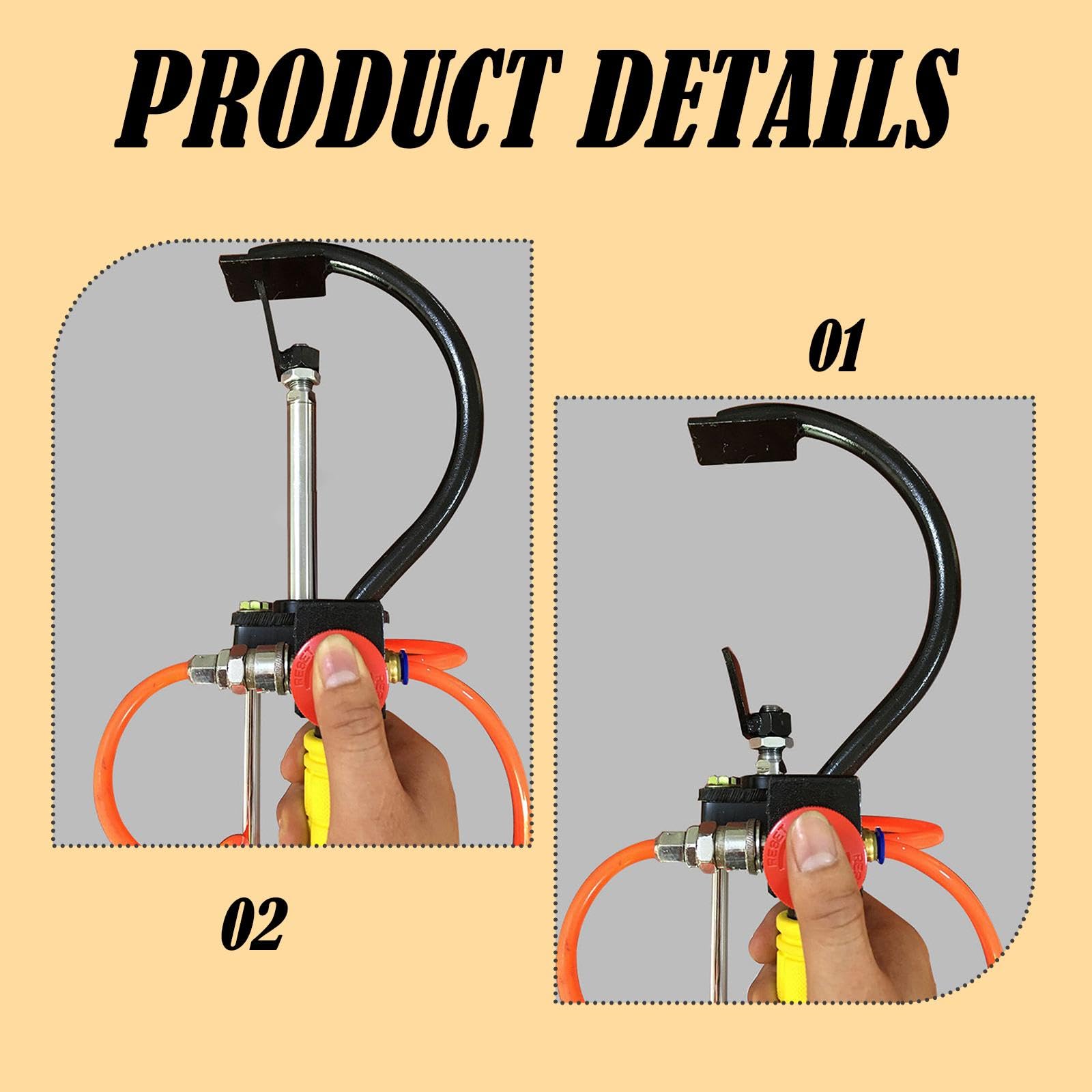 predolo Desmontador de talón de neumáticos neumático, pieza de repuesto de alta resistencia, accesorios de desmontaje rápido, accesorio para cambio de