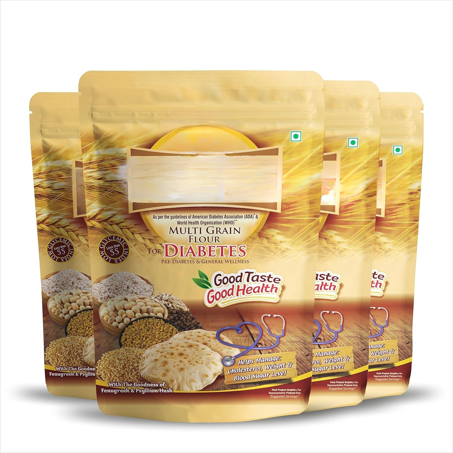 SUNMORY Diaflour Diabetic Friendly Low Gi Multigrain Flour | Diet Flour, Free from Chemical, Natural Without Side Effects (Multigrain Flour, Pack of 1)