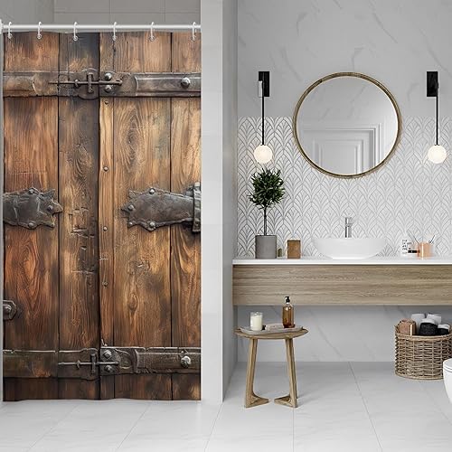 Miniatura 74 de Baocicoo - Cortina de ducha de abeja de miel, diseño de abeja de caricaturas, pista voladora, rústica, floral, para baño, decoración de bañera