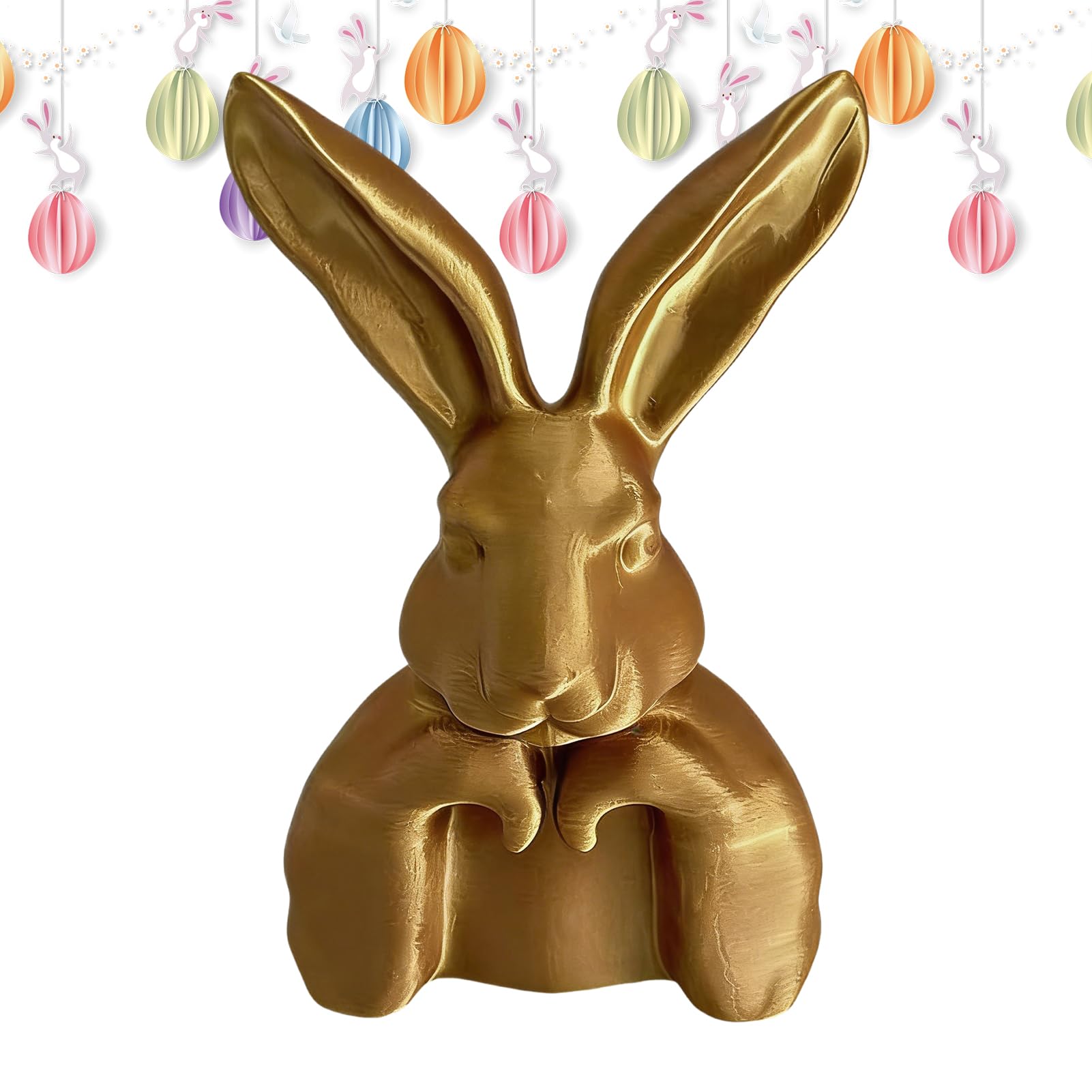 Sculpture de lapin imprimée en 3D pour centre de table de Pâques