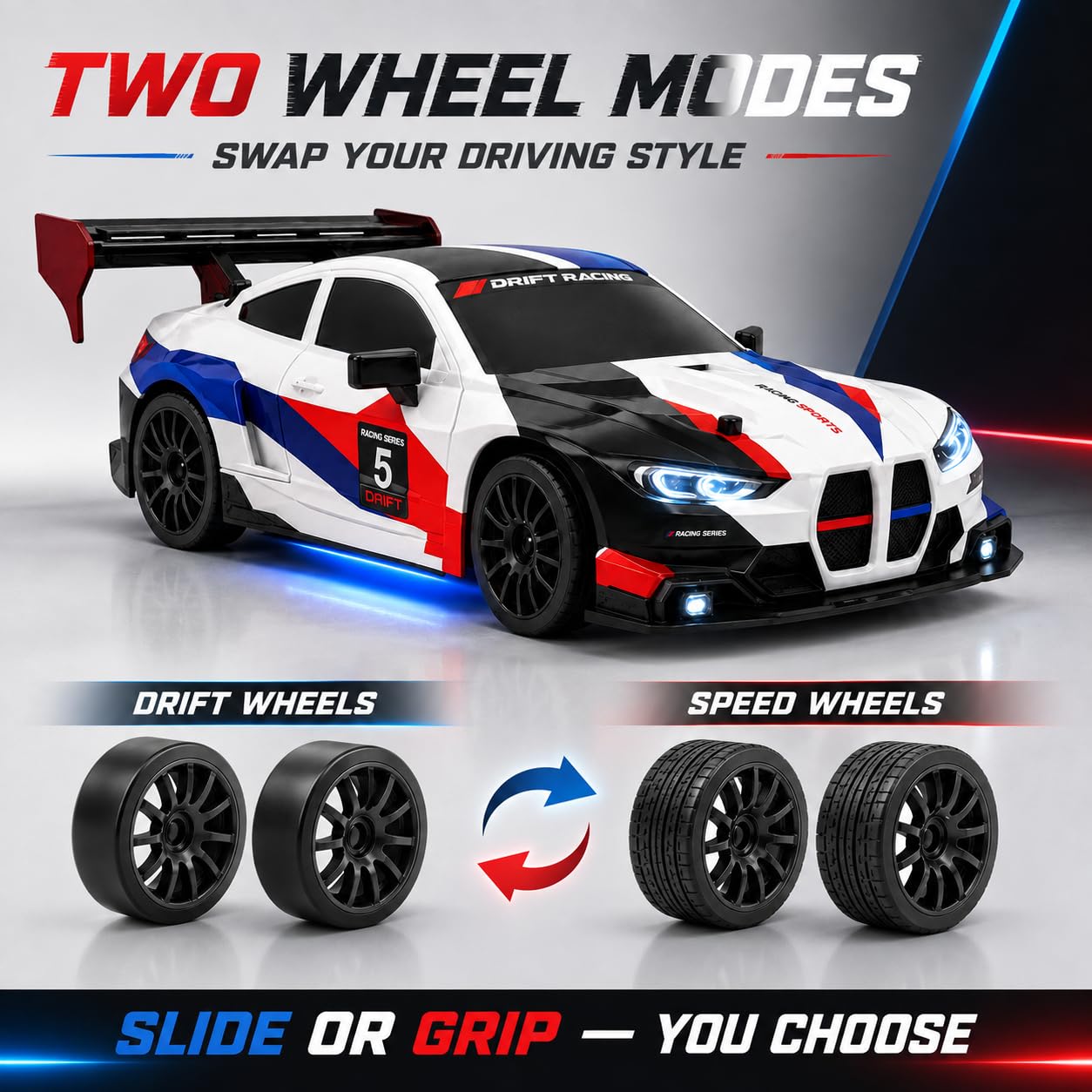 FLYTEK RC Drift Car - 1:24 Scale 4WD -3 FLYTEK RC Drift Car - 1:24 Scale 4WD -3