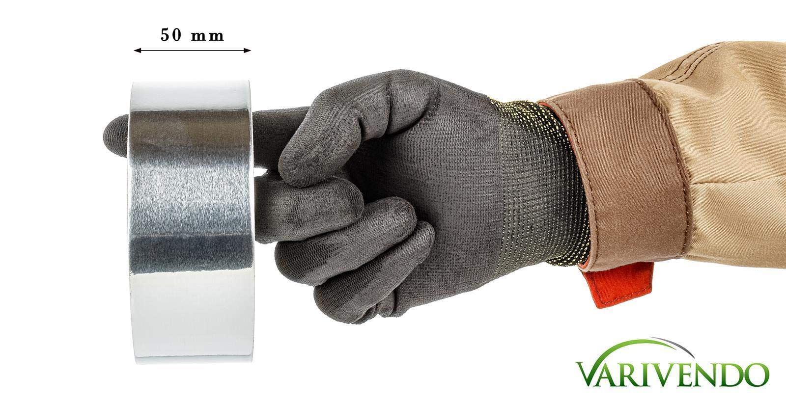 Nastro Lamina Alluminio 50mm X 50m Per Isolamento Condotti Nastro Adesivo In Alluminio Isolante Riflettente Per Condotti – 50mm X 50m, Autoadesivo E Super Resistente! Nastro Alluminio - Foto 9