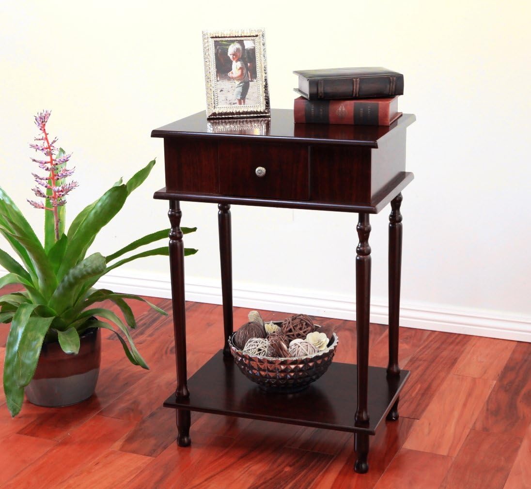 Frenchi Home Furnishing End Table/Side Table, Espresso