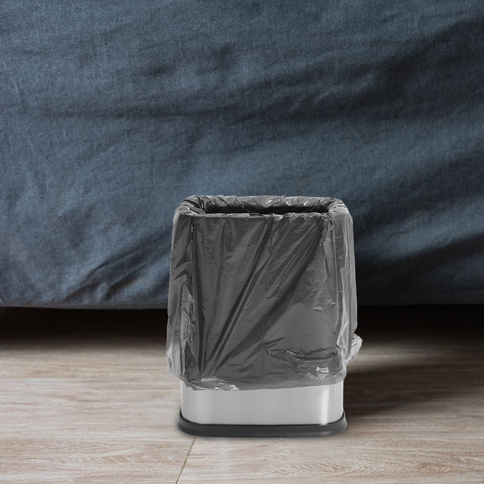 Cubo de Basura de Acero Inoxidable de 8 L con Sistema de Doble Compartimento y Diseño Abierto para Baño y Cocina, Moderno y Reutilizable