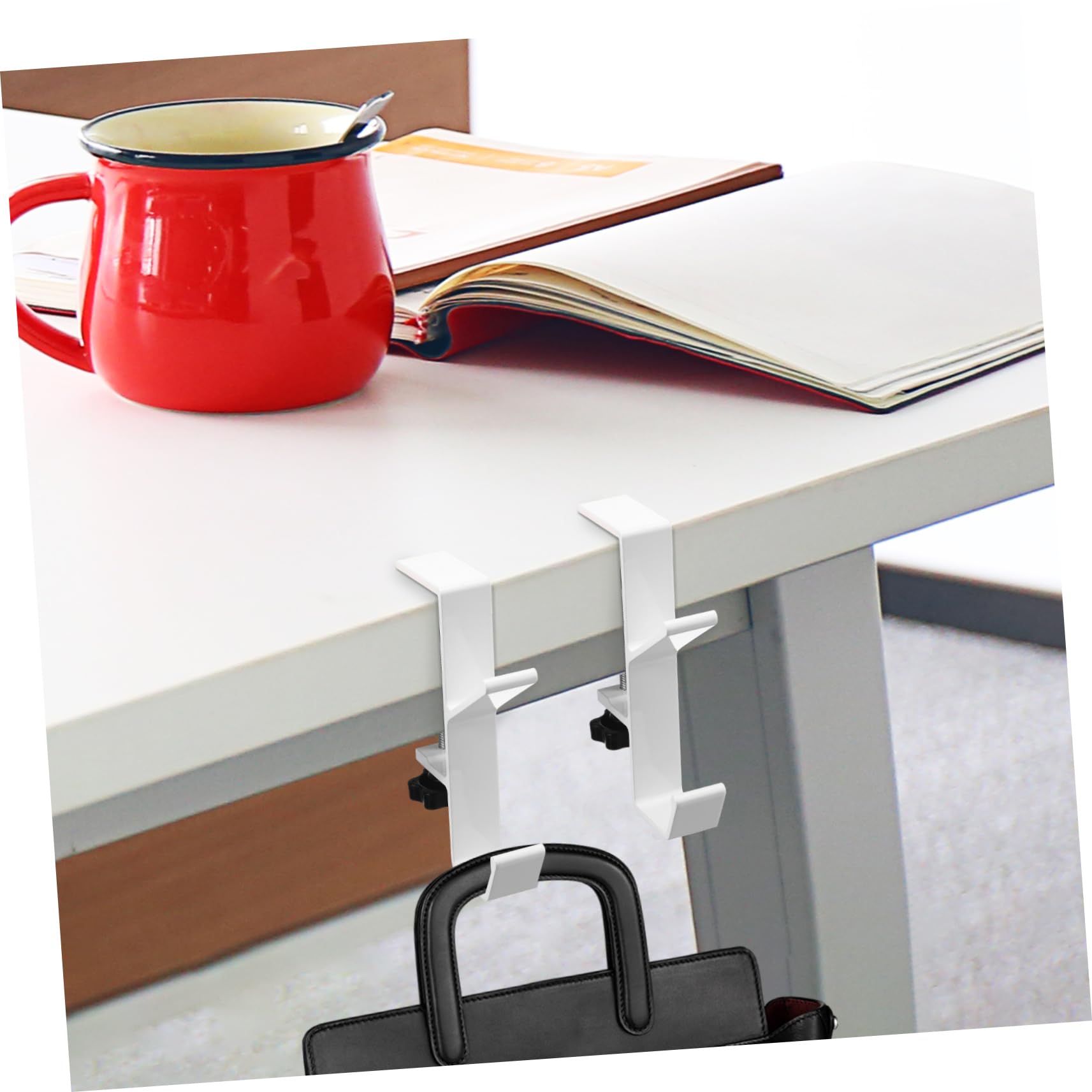 GRIRIW Desk Hooks for Bag 2 Pcs Purse Hangers Table Hooks Office Desk Accessory Heavy Duty Metal
