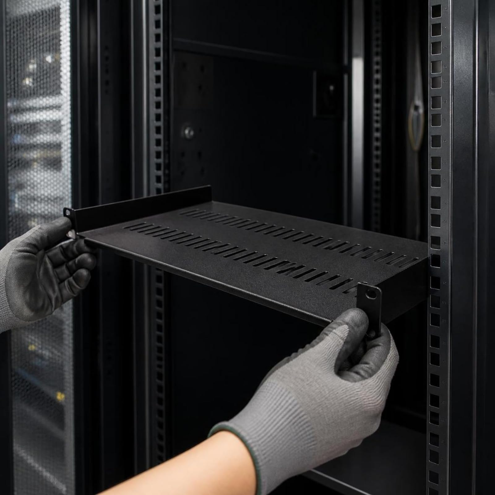 Estructura Soporte para Rack Servidor con Ventilación Pasiva y Material Resistente Acero con Hardware Montaje Incluido Acuado para Uso en CE Datos