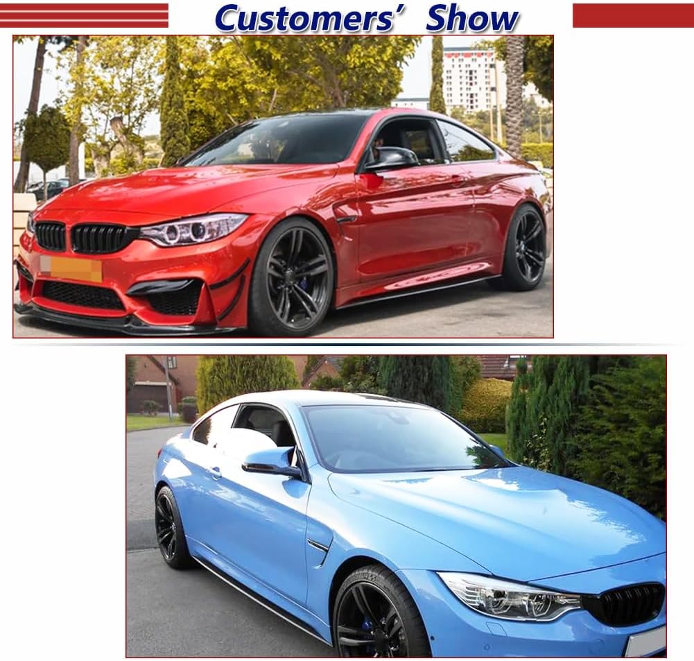 M4 Side Skirts for BMW F82 F83 M4 2-Door 2014-2019 Matt Black FRP Car Side Skirt Extension Rocker Panel Factory Outlet