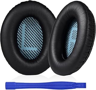 Bose Headphones Replacement Earpads Bose Replacement Ear Pads Bose Quietcomfort Ear Pads Noise Isolation Foam Earpads for Bose Quiet Comfort QC35 and Quiet Comfort QC35 II(Blue&Black)