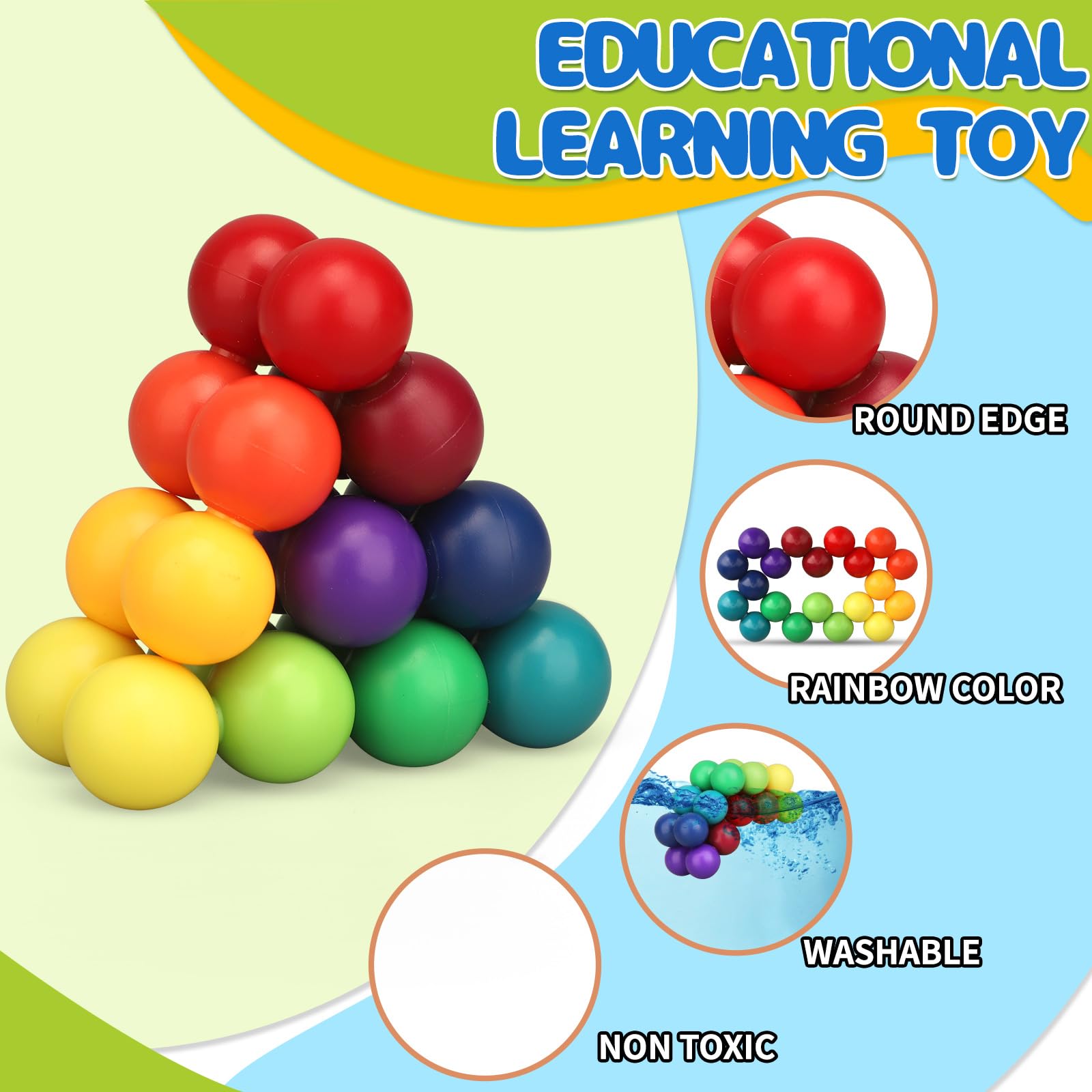 Magic Fidget Chain Balls Toys for Teens Kids,Fidget Rings Stress Toys, DIY Autism Desk Toys - Image 4