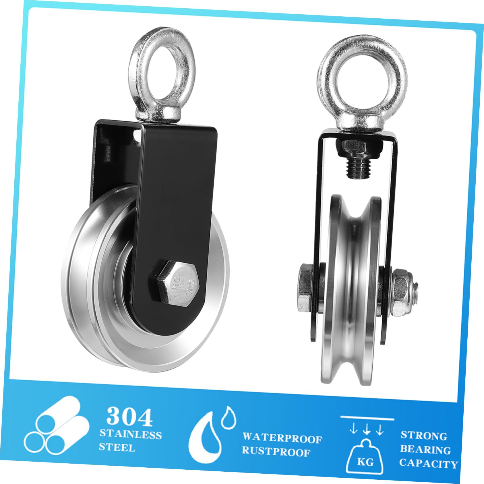 Alipis Puleggia Sollevamento in Alluminio Antiruggine per Accessori Allenamento Ruota Silenziosa per Attrezzatura Palestra Indoor e Outdoor Supporto per Cavo Fitness e Sollevamento