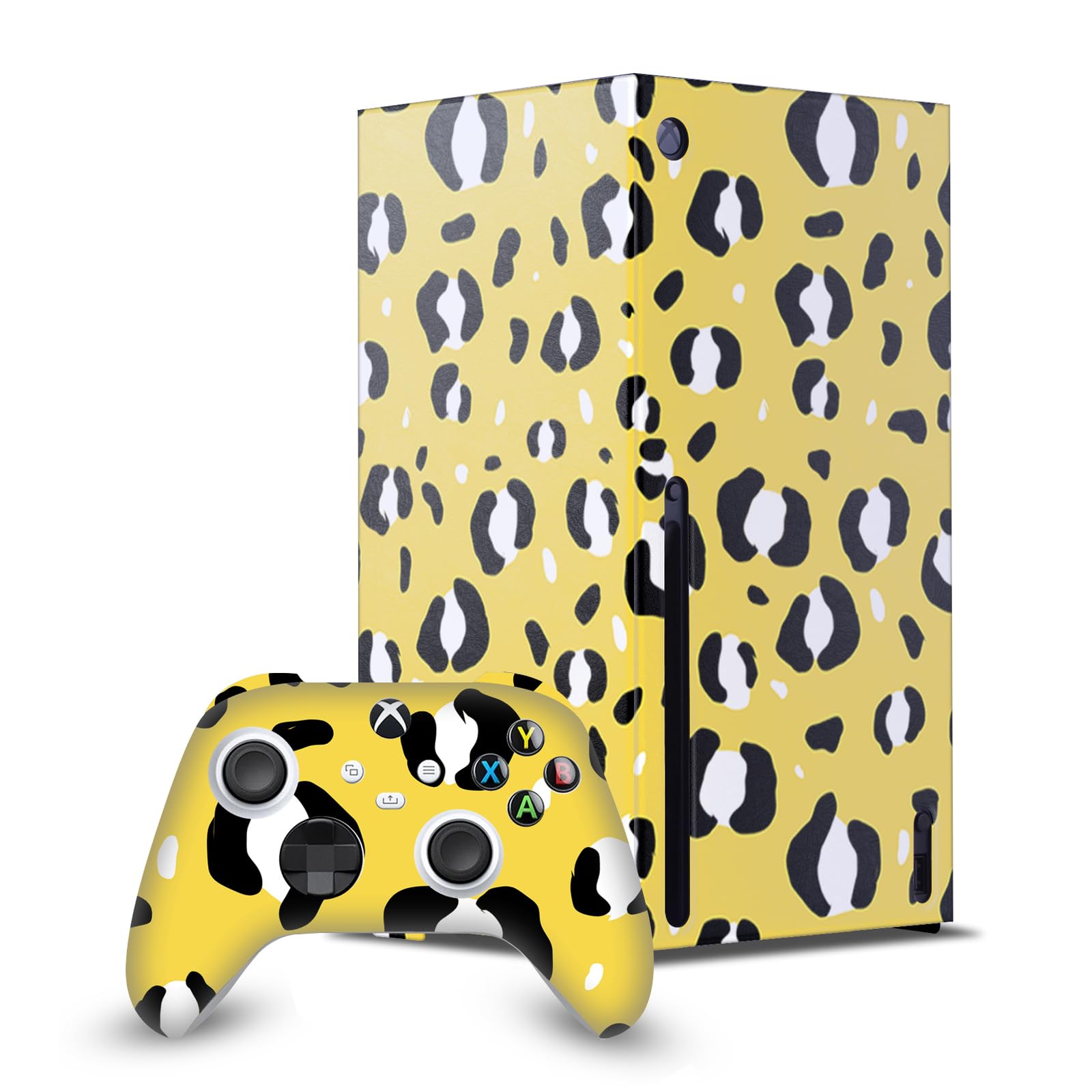 Head Case Designs Licenza Ufficiale Grace Illustration Leopardo Giallo Mix Arte Pacchetto Console Da Gioco Wrap E Pelle Per Controller Compatibile con Xbox Series X