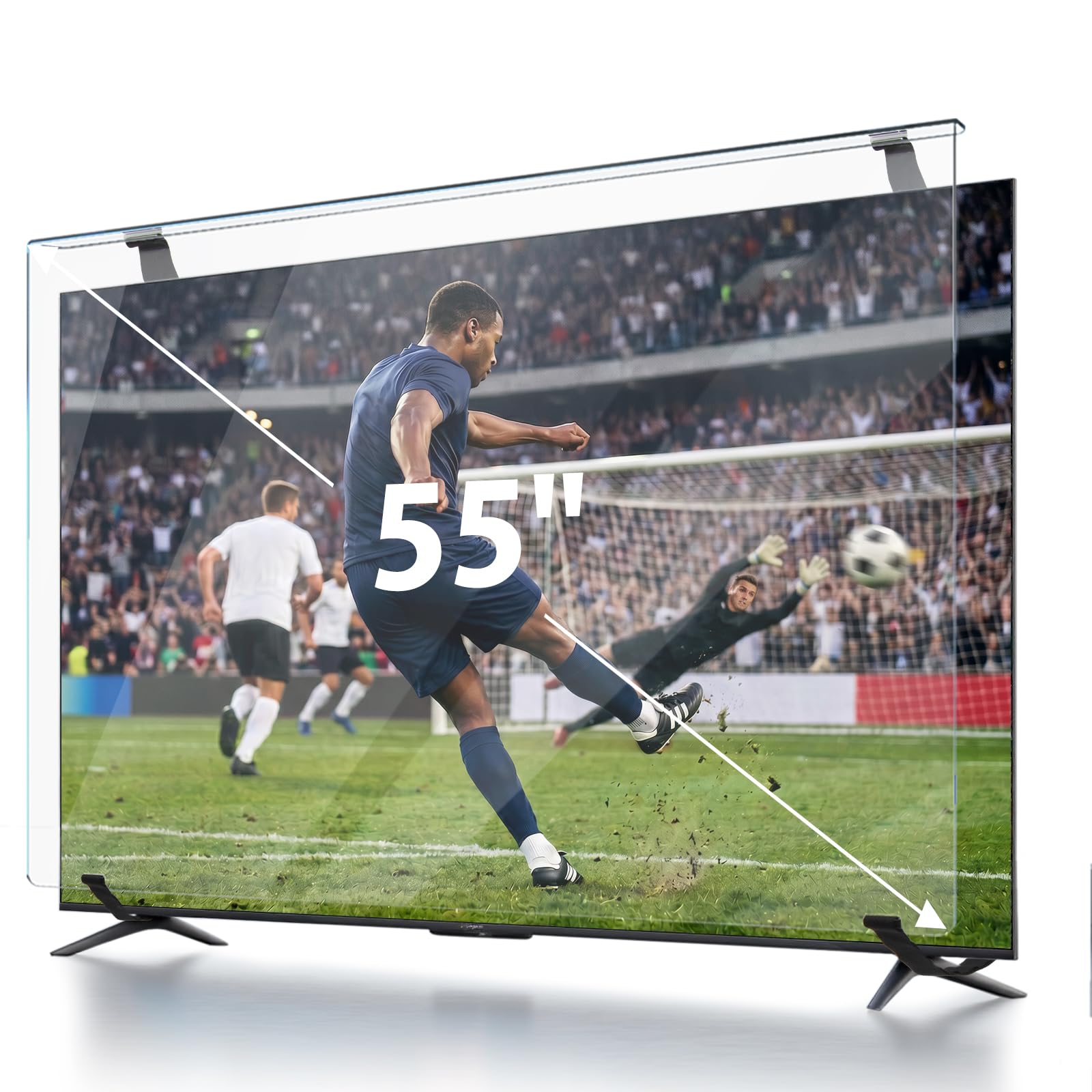 Pellicola Protettiva per Schermo TV da 55 Pollici, Ultra Trasparente | Questa protezione per schermo TV è leggermente più costosa, ma offre una protezione completa per il tuo televisore.
