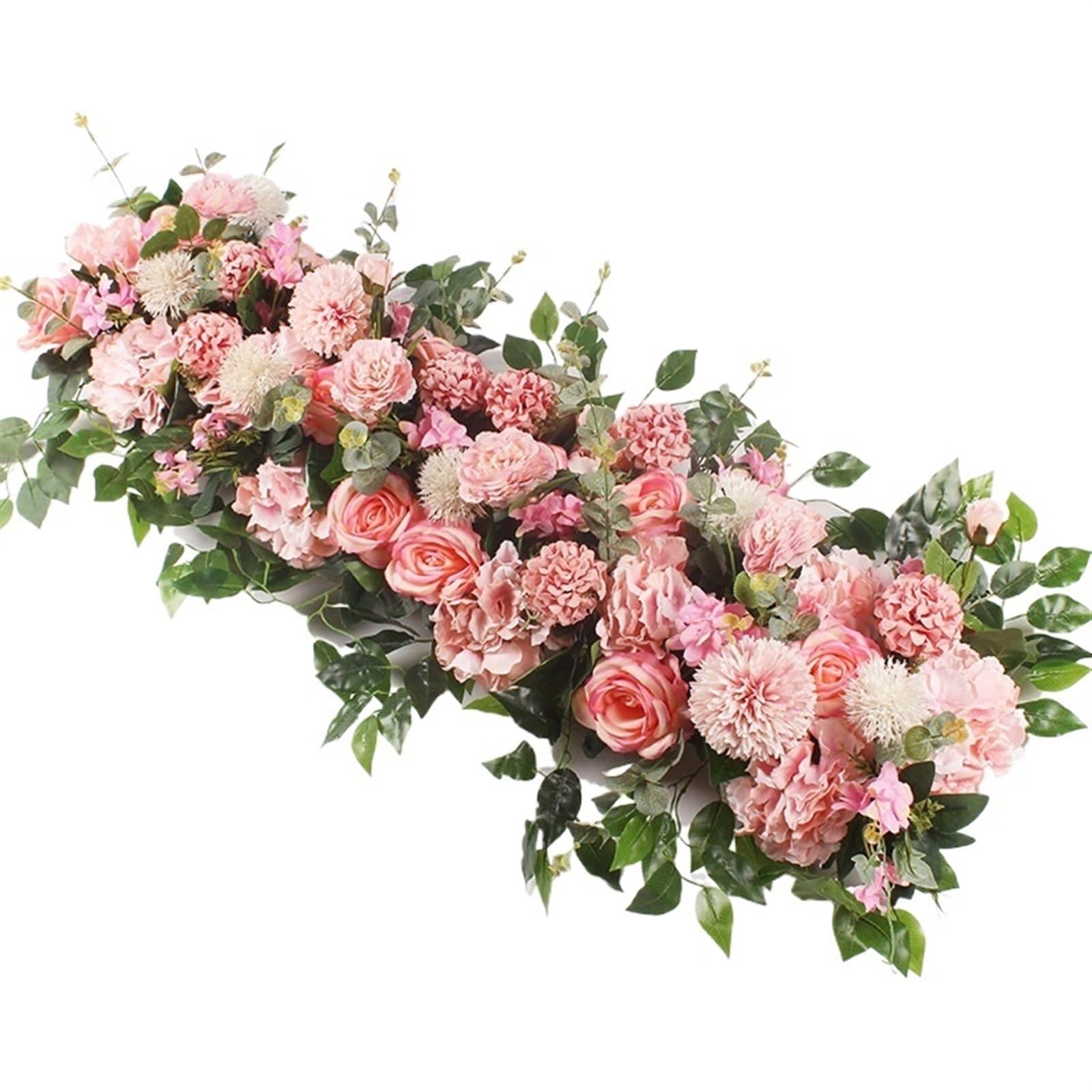 EKalgretrA Flower Arch 50/100cm Artificial Flowers Wall Wedding Decoration Rose Flower Peonies Row Decor Arch Backdrop(C,100CM)