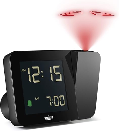 Braun Digital Projection Alarm Clock with 4 Backlight Options, Negative LCD Display, Quick Set item