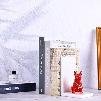 Amazon.co.jp: レッドイングリッシュブルドッグブックエンド 犬