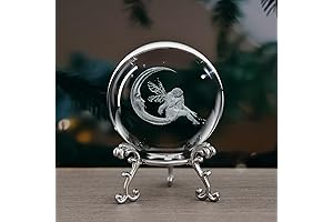 3D Fairy Moon Crystal Ball With Stand: A Luminous Beacon of Enchantment and Grace