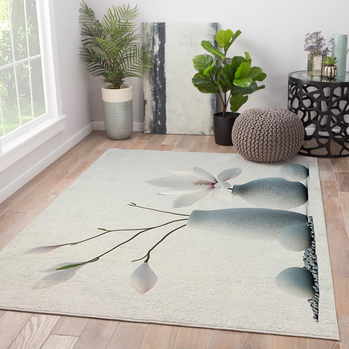 Tapis Moderne Chambre 140x200 Tapis Floral Nature Morte