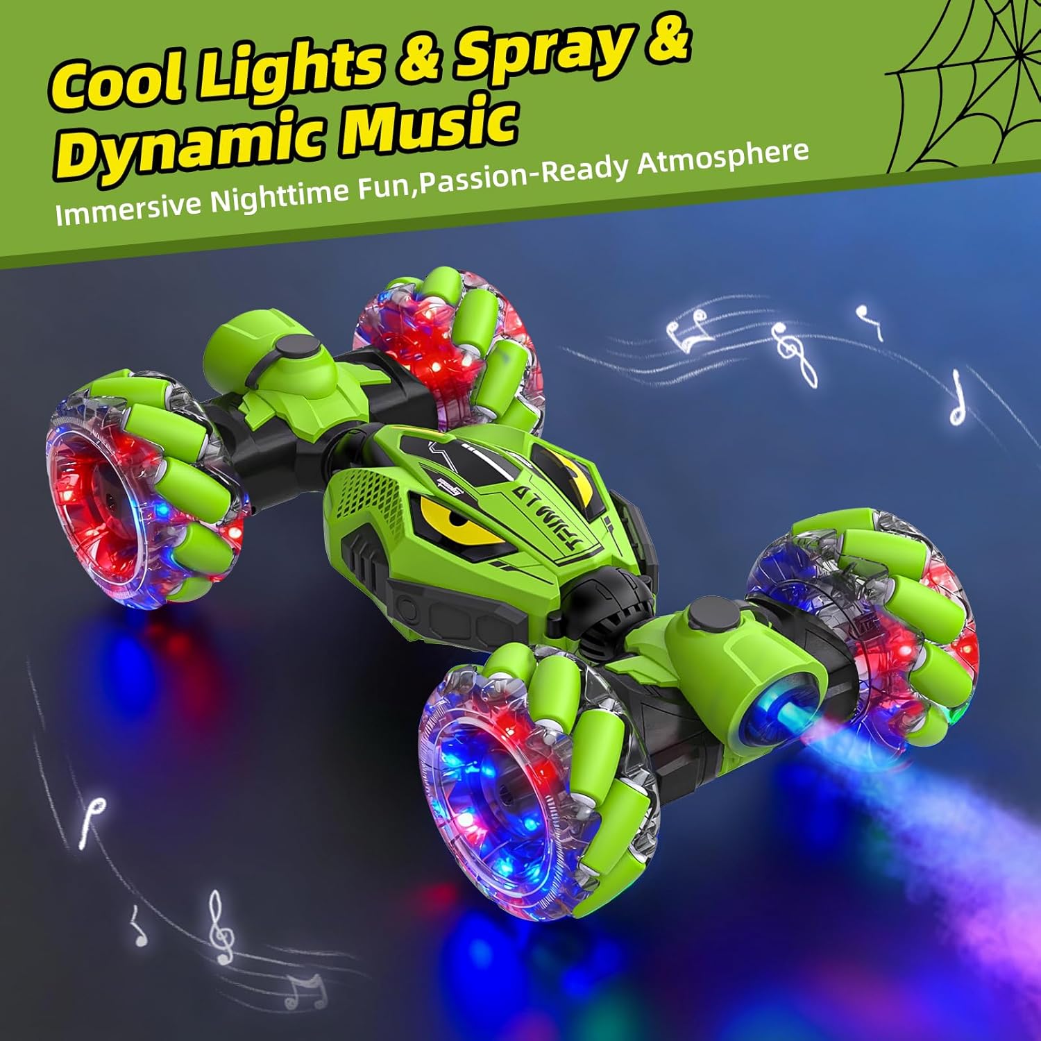 Unique 4WD High Speed RC Cars, Gesture Sensing Remote Control Cars for Boys 8-12, Double‑Sided Driving RC Drift Car, 360° Rotating Stunt Car Toys, Outdoor Toys for Kids Ages 6 7 8 9 10 11 12 Year Old