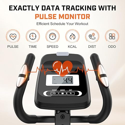 Miniatura 5 de ANCHEER Máquina elíptica de ejercicio, entrenador elíptico para gimnasio en casa, equipo de ejercicio de 500 libras, peso máximo, máquina elíptica