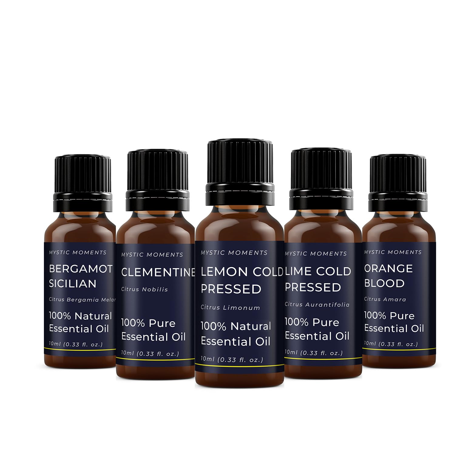 Mystic Moments | Kit Regalo Iniziale Oli Essenziali d’Italia | 5 x 10ml Oli Puri per Aromaterapia | Fresca Atmosfera Mediterranea in Casa
