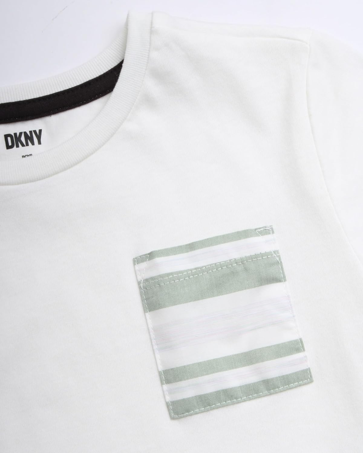 DKNY Boys Short Sets - 3 Piece Outfit with Short Sleeve Button Down Shirt, Crewneck Boys T Shirts & Twill Toddler Shorts - Image 3