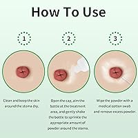 Vista 4 de Polvo de estoma, polvo de barrera de piel protectora médica, polvo adhesivo de estoma de protección de preparación de la piel, suministros