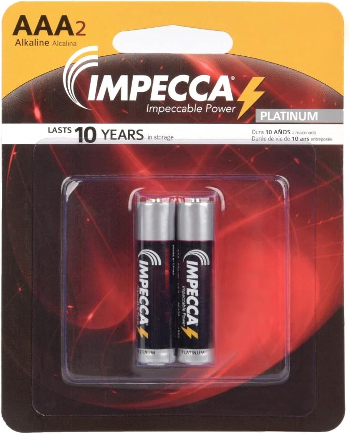 Impecca AAA Batteries (2 Pack) High Performance Triple A Alkaline Battery, 1.5 Volt LR3, for Everyday Clocks Remotes Games Controllers Toys & Electronics