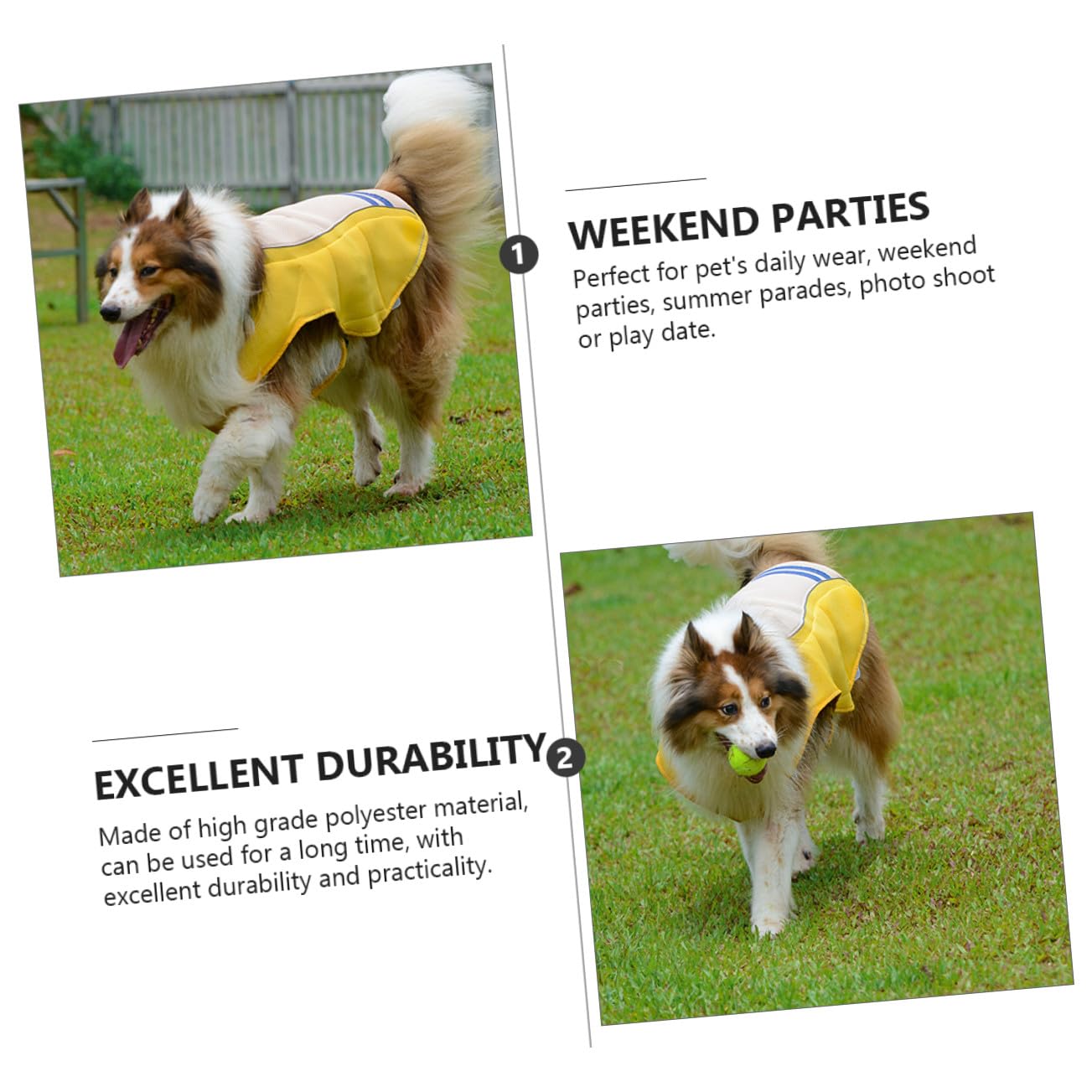 Lurrose Gilet Rafraîchissant en Polyester Confortable et Léger pour Chien Jaune Prévention Le Coup de Chaleur pour Port Quotidien et Séance Photo