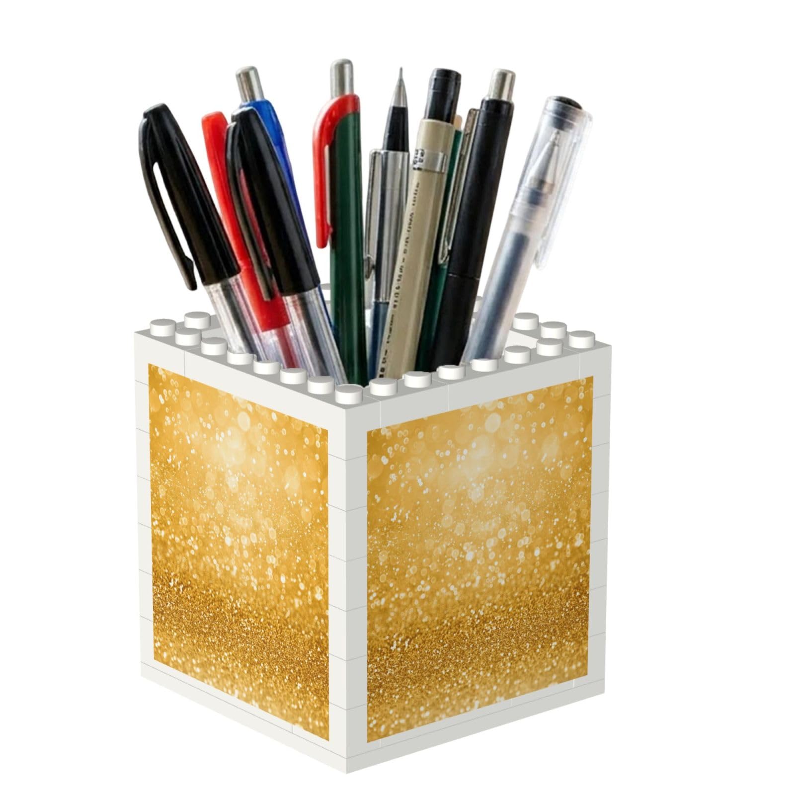 Poadnly Images Of Glitter, Pen Pot Pencil Holder for Office Home School, Compact Desk Organiser for Office Stationery